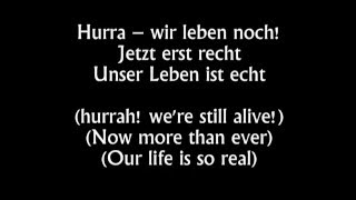 Hurra! Wir leben noch! lyrics and translation [HD]