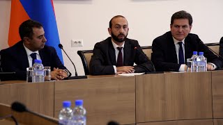 Meeting of Minister of Foreign Affairs Ararat Mirzoyan with the delegation of the Group of Rapporteurs on Democracy of the CoE Committee of Ministers