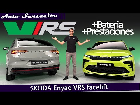 Presentación Skoda Enyaq RS facelift 2025. Bateria mejorada y estética más actual.