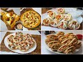 4 Top Fast food Recipes | pizza without oven | Mini chicken bread pockets | Chicken shawarma