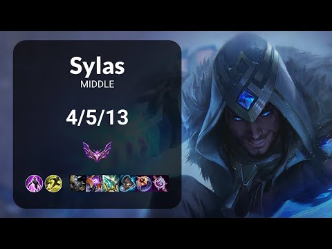 Sylas vs T1 Faker Galio MIDDLE - KR MASTER Patch 15.8