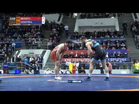 GOLD FS - 97 kg: S. MUSAEV (RUS) v. A. HUSHTYN (BLR)