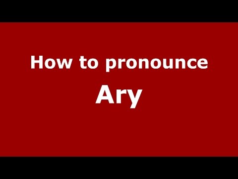 How to pronounce Ary (Colombian Spanish/Colombia)  - PronounceNames.com