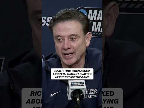 Rick Pitino addresses RJ Luis being on the bench at the end of the game 👀 #basketball #mbb