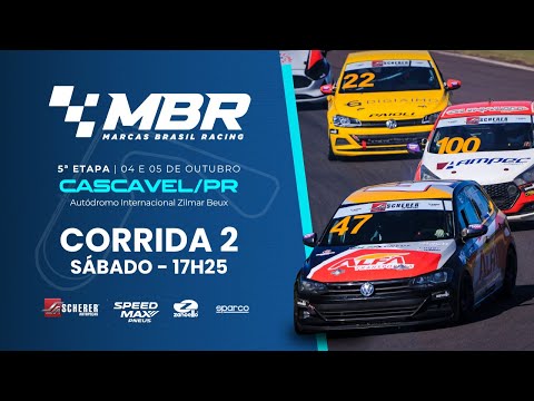 [AO VIVO] MBR 1.6 - Corrida 2 - 5ª Etapa – Cascavel/PR | Marcas Brasil Racing 2025