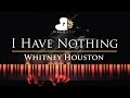 Whitney Houston - I Have Nothing - Piano Karaoke / Sing Along Cover with Lyrics
