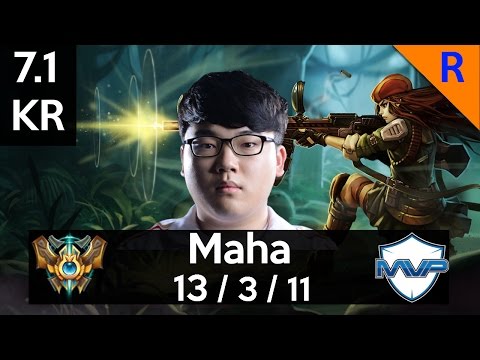 7.1 MVP Maha (Caitlyn) vs IG Rain (Ezreal)