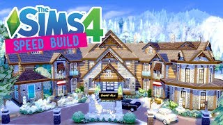 The Sims 4 - Speed Build - Alpine Lake Hotel &amp; Spa - (Part 1/2) - No CC