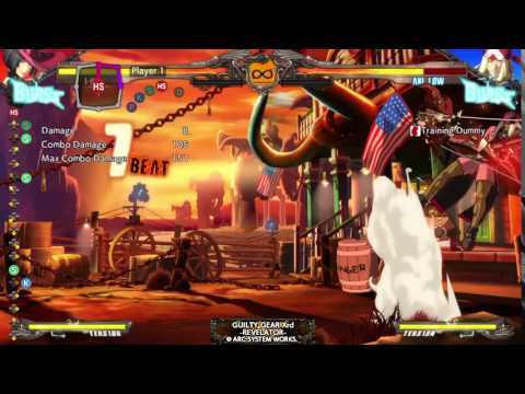 Guilty Gear Xrd -Revelator- I-no easier Corner BNB
