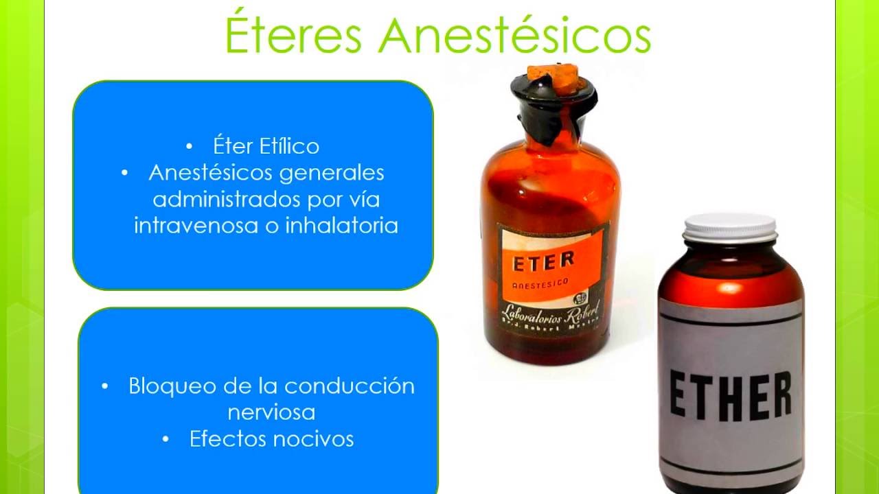 Éter: Uso como anestésico
