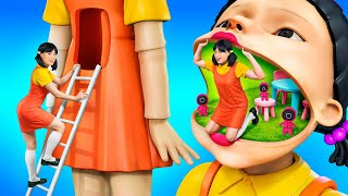 Download lagu We Build a GIANT Squid Game Doll For Twins! mp3