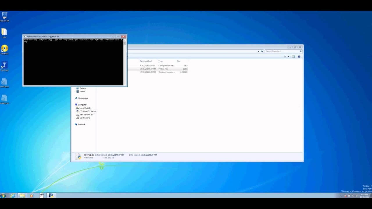 Install Python, RobotFrameWork and Selenium on windows 7