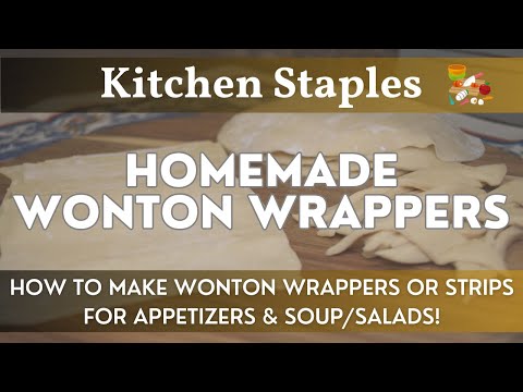 Homemade Wonton Wrappers | Kitchen Staples | The Best Wontons for Appetizers, Soup & Garnish *No Egg