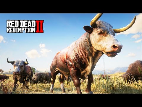 CATTLE RUSH 5 (get out of the way, the bull has no brakes) - Red Dead Redemption 2