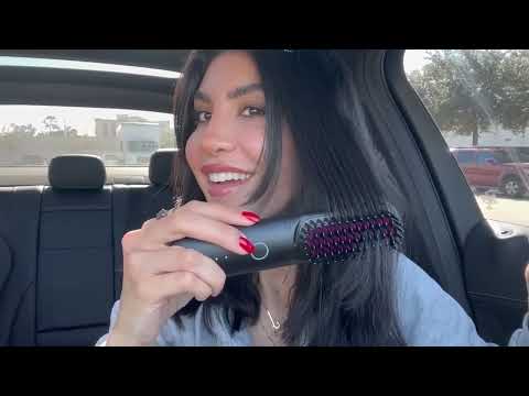 Cordless Hair Straightener Brush TYMO Porta Straightening Brush for Women Touch ups on Th