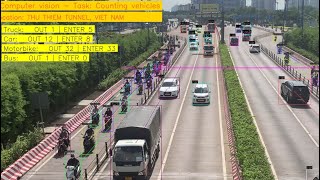 Detect and counting vehicles - Thu Thiem tunnel Viet Nam