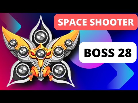 Space Shooter Galaxy Attack Boss Level 28 | Boss 28 Fight- Gameplay IOS & Android