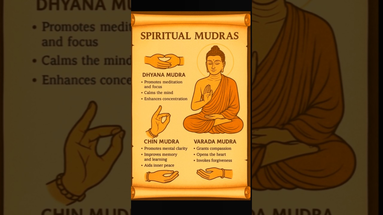 4 Powerful Mudras for Instant Inner Peace | Buddha's Wisdom #mudra #yoga  #Shorts