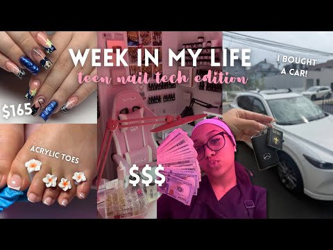 week in my life as a teen nail & toe tech 💅 *realistic*