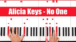 No One Alicia Keys Piano Tutorial Lick