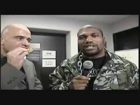Bas Rutten steals Quinton Rampage Jackson's chicken!! - SERIOUS PIMP "Camo" Jacket