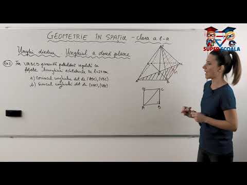 Clasa a VIII-a - Unghi diedru. Unghiul a două plane