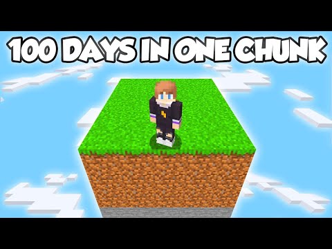 100 Days of Hardcore Minecraft in ONE CHUNK! #shorts