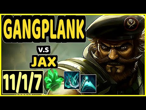 ROACH (GANGPLANK) vs JAX - 11/1/7 KDA TOP GAMEPLAY - KR Ranked GRANDMASTER