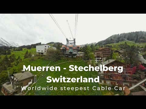 Worldwide steepest cable car - Mürren - Stechelberg, Switzerland