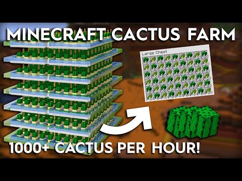 Minecraft Cactus Farm - 1000+ Per Hour - 1.16/1.15