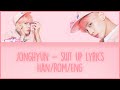 Jonghyun Suit Up Lyrics Han Rom Eng