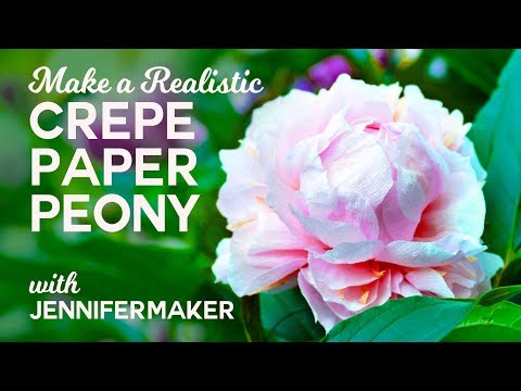 Make Crepe Paper Peony Flowers - Full Tutorial & Free Pattern