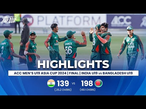India U19 vs Bangladesh U19 | ACC Men's U19 Asia Cup | Finals
