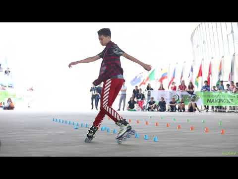 2017 Roller Games，Junior Men Classic Slalom 5th，Chou Po Wei 青男花桩 5th 周柏葳 中华台北
