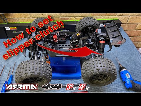 How to: Set or adjust Arrma BLX 4x4 3s and 4s slipper clutch