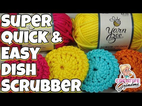 SUPER (Quick & Easy) Kitchen Dish Scrubber - Crochet Tutorial