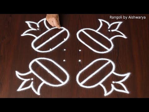 EASY Bhogi Muggulu with Dots (6×6) | Simple Bhogi Kolam Designs 2026 | Sankranthi Rangoli