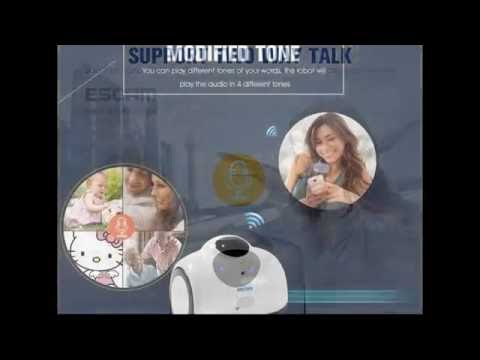 #ESCAM #Robot QN02 720P WiFi Mobility Camera Touch Interactive Move
