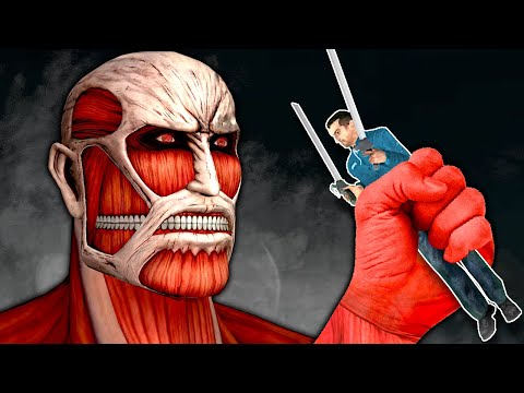 THE COLOSSAL TITAN IS AFTER ME! - Garry's Mod Gameplay