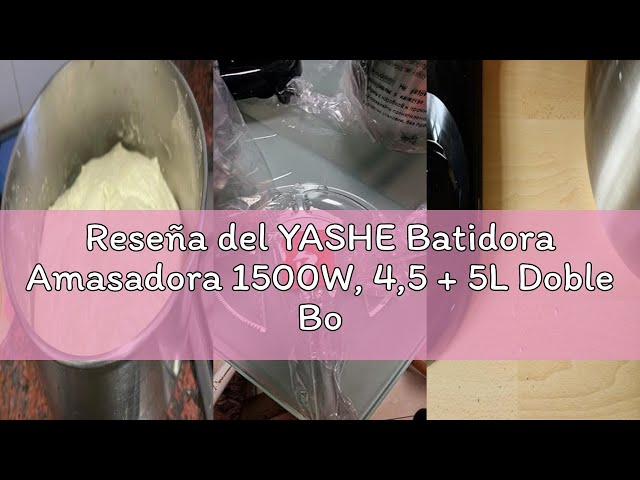 Vídeo relacionado con YASHE Batidora Amasadora 1500W, 4,5 + 5L Doble Bol de Acero Inoxidable, 10+P Velocidades, Movimiento Planetario, Cabezal Inclinable, Gancho para Masa, Batidor y Varillas