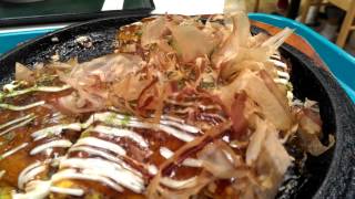 Dancing Bonito Flakes Okonomiyaki