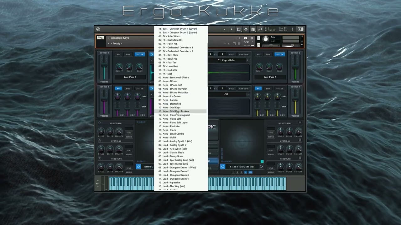 Aleatoric Keys // Ergo Kukke // Kontakt // Sound Design Demo 1