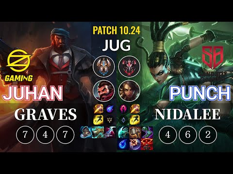 OZ Juhan Graves vs SB Punch Nidalee Jungle - KR Patch 10.24