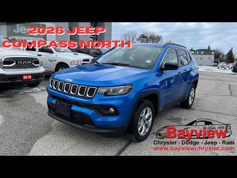2026 Jeep Compass North 4x4 in Blue for sale at Bayview Chrysler Dodge Jeep Ram in Sarnia, ON