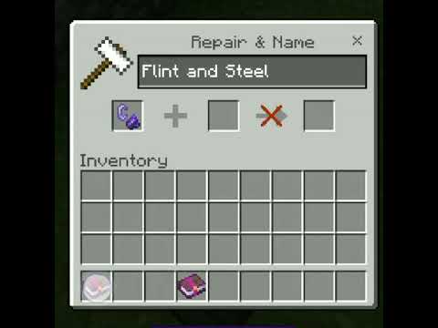 How to make your Minecraft Flint and steel overpowered (Enchantments)#shorts
