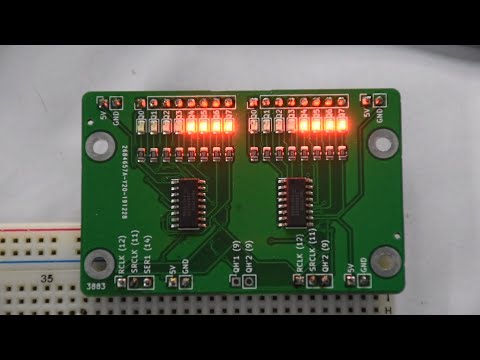 Interfacing 16-bit serial-in parallel-out shift register module using Arduino UNO