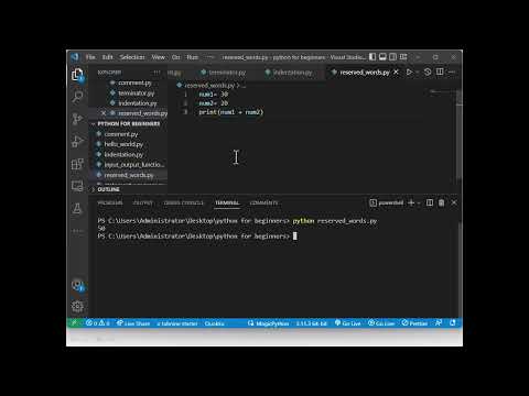 Python Reserved Words Py
