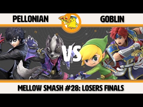 Mellow Mushroom SSBU #28 - Pellonian (Joker/Wolf) vs Goblin (Toon Link/Roy) Losers Finals