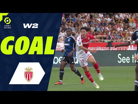 Goal Takumi MINAMINO (20' - ASM) AS MONACO - RC STRASBOURG ALSACE (3-0) 23/24