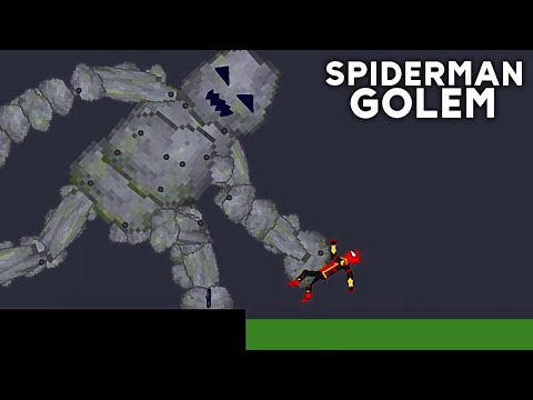 Spiderman vs Golem in People Playground